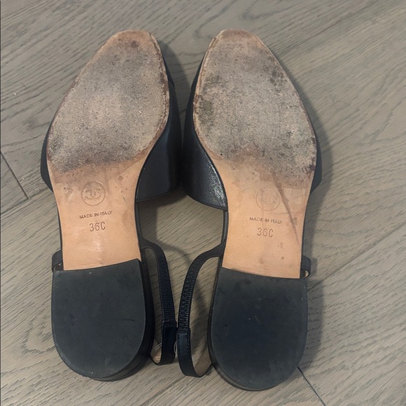 Chanel Slingback Flats in Black Leather Size 36C - Picture 5 of 7